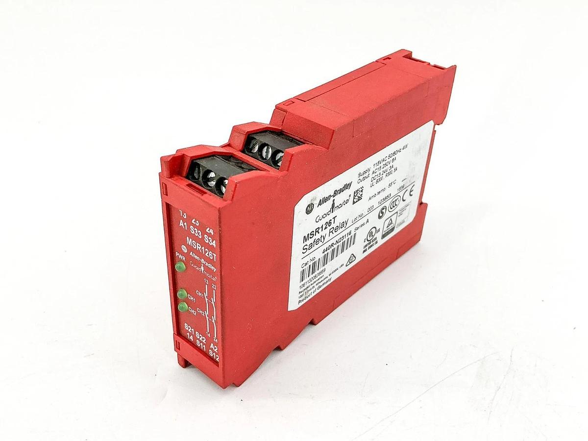 New Allen Bradley 440R-N23116 Guardmaster Safety Relay 115VAC 4W MSR126T No Box