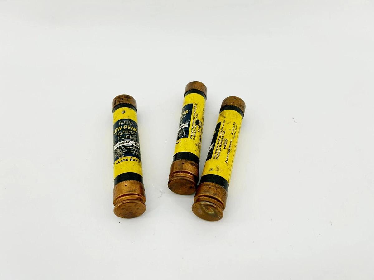 Lot of 3 New Buss lLPS-RK-60SP Fuses 600VAC 300VDC