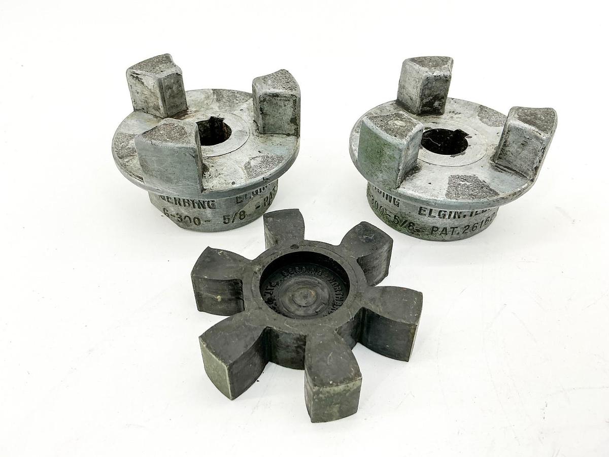 Used Lot of 2 Gerbing G-300-5/8 Coupling Hub W/ Spider 5/8" Bore