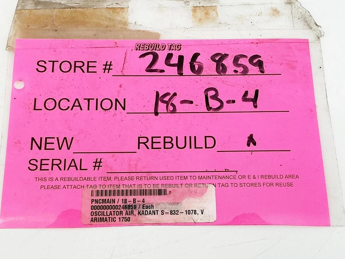 Used Valmet RAUA908608 SS Oscillator 10Bar M-832-804