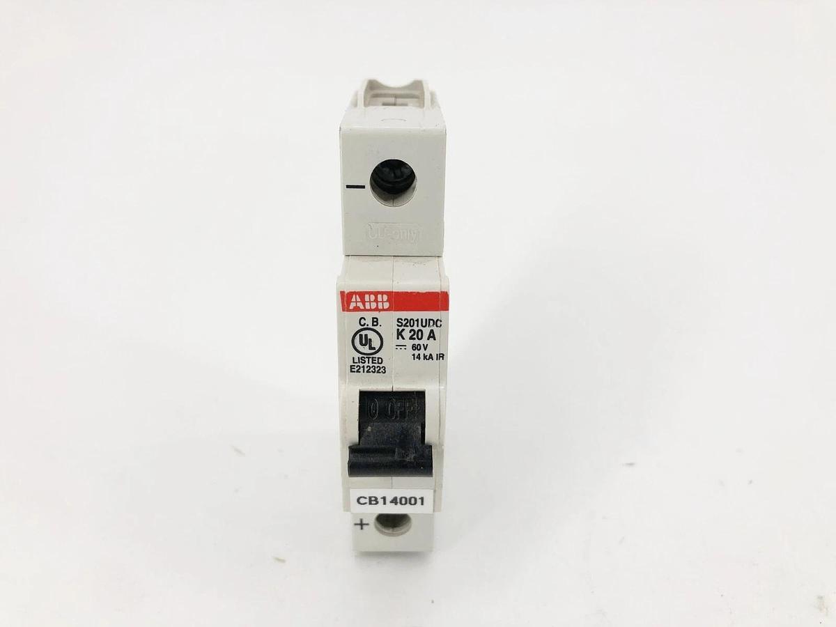New ABB S201UDC-K20 Circuit Breaker 20A 1P 60V - No Box