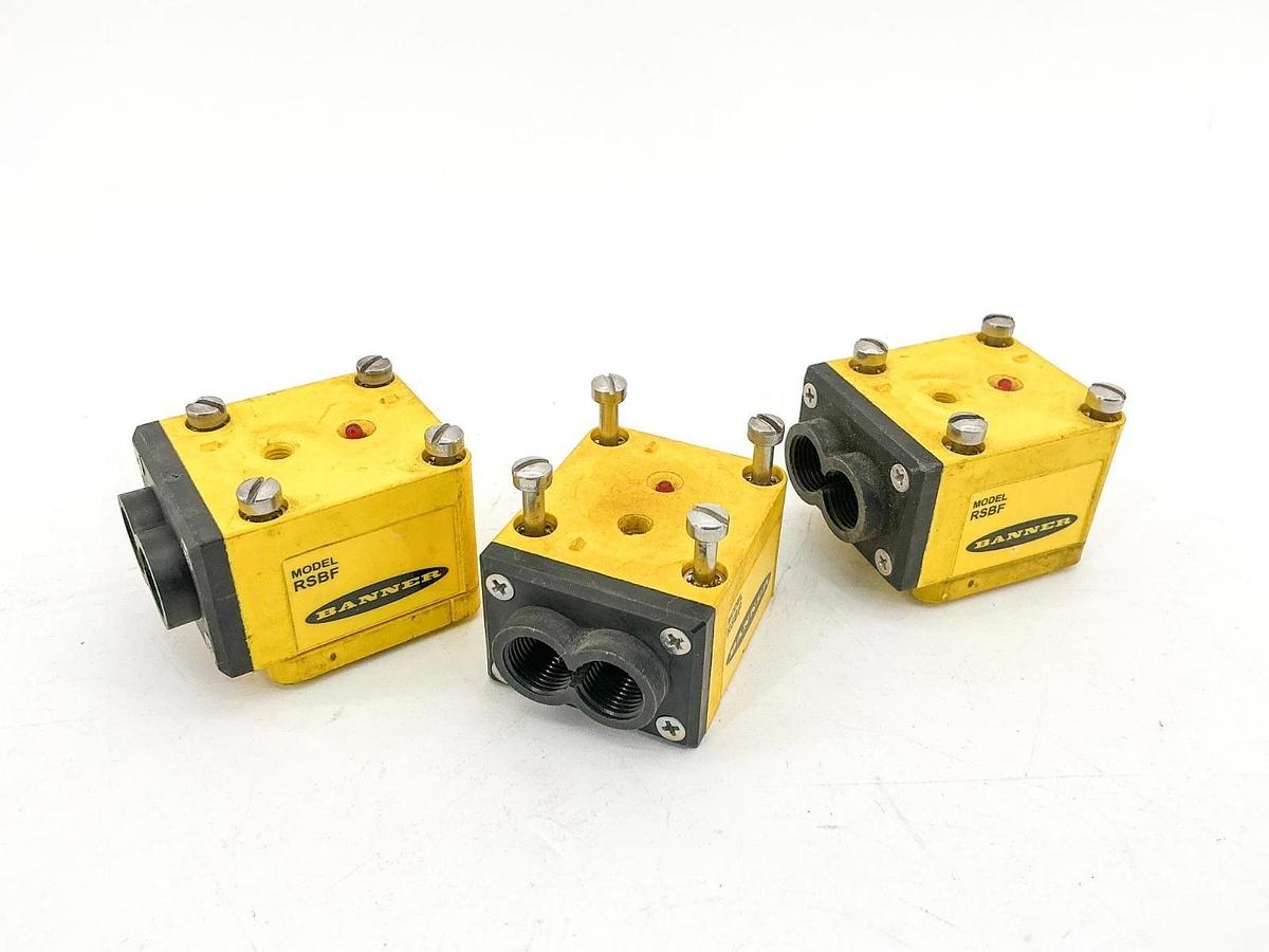 Used Lot of 3 Banner Engineering RSBF Maxi-Beam Sensor Head 25576