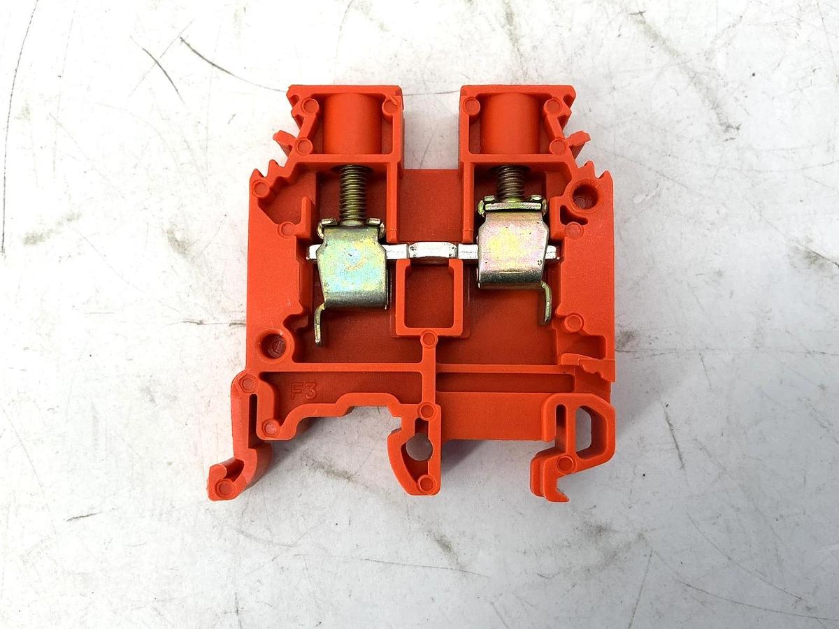 Used Lot of 24 ABB Entrelec 5118-M6/8-ORANGE Terminal Block 8AWG 50A 600V 5118-M6/8