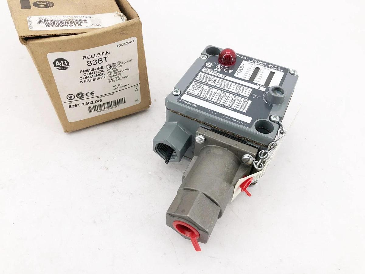 New Allen Bradley 836T-T302JX9 Pressure Control Switch 72-120A 60A 200-3000PSI