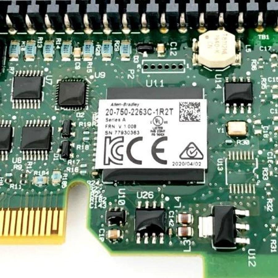 New Allen Bradley 20-750-2263C-1R2T Ser. A Powerflex 750 Tran I/O Card 24VDC