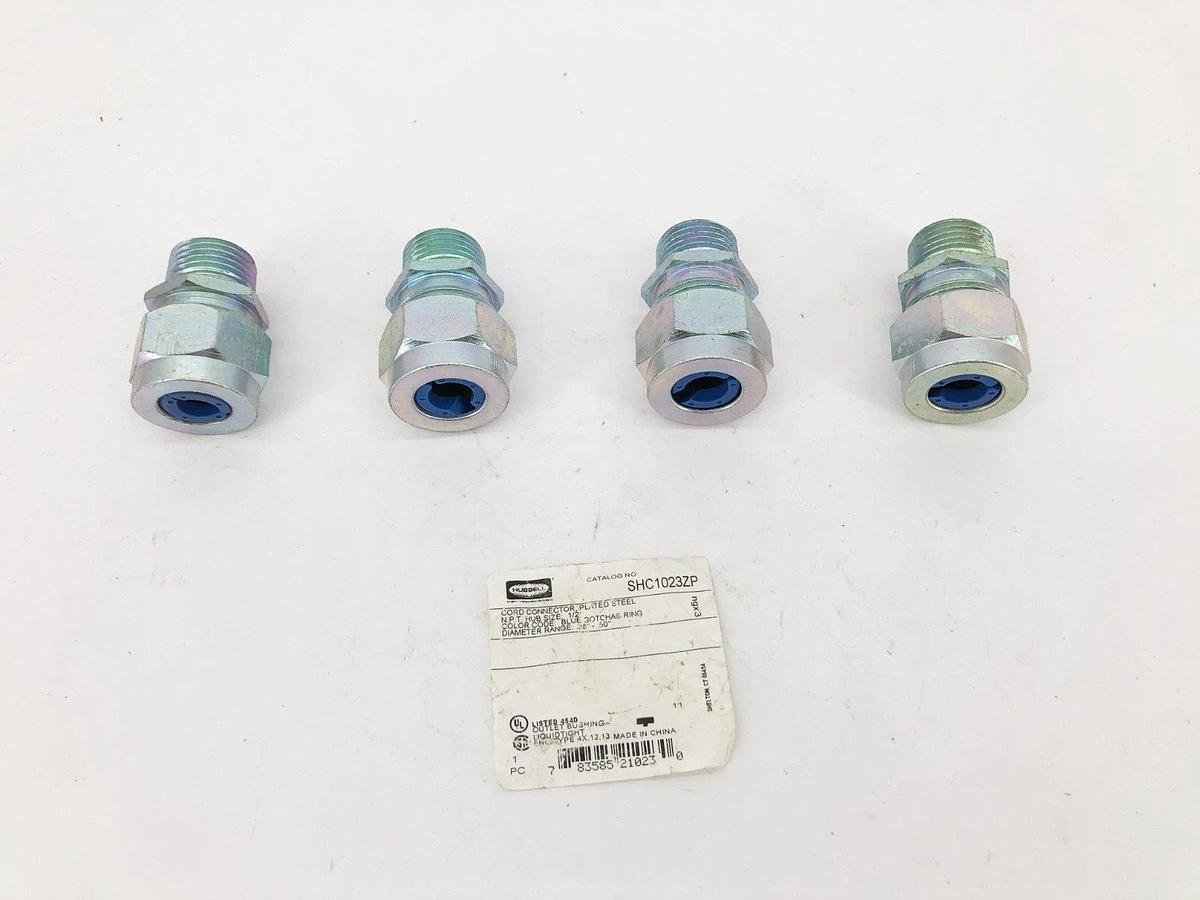 Lot of 4 New Hubbell SHC1023ZP Cord Connectors