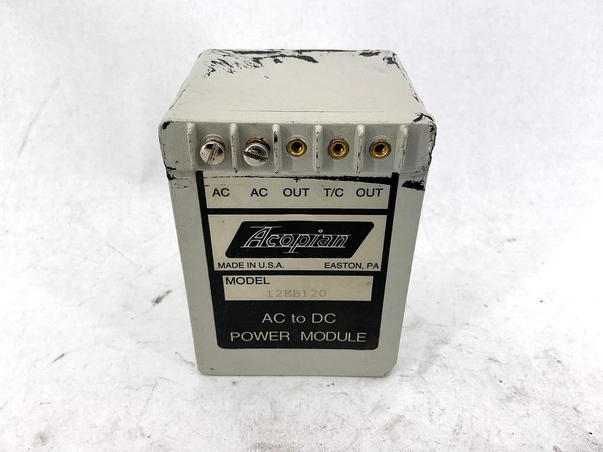 Used Acopian 12EB120 Power Module AC to DC IN 105-125VAC OUT 12VDC 1.2A