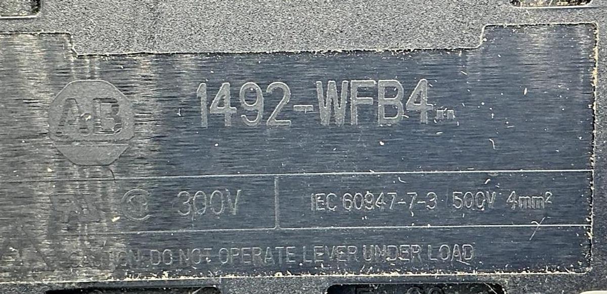 Used Lot of 3 Allen Bradley 1492-WFB424 Fuse Holding Terminal Block 300V 10-57VAC/VDC