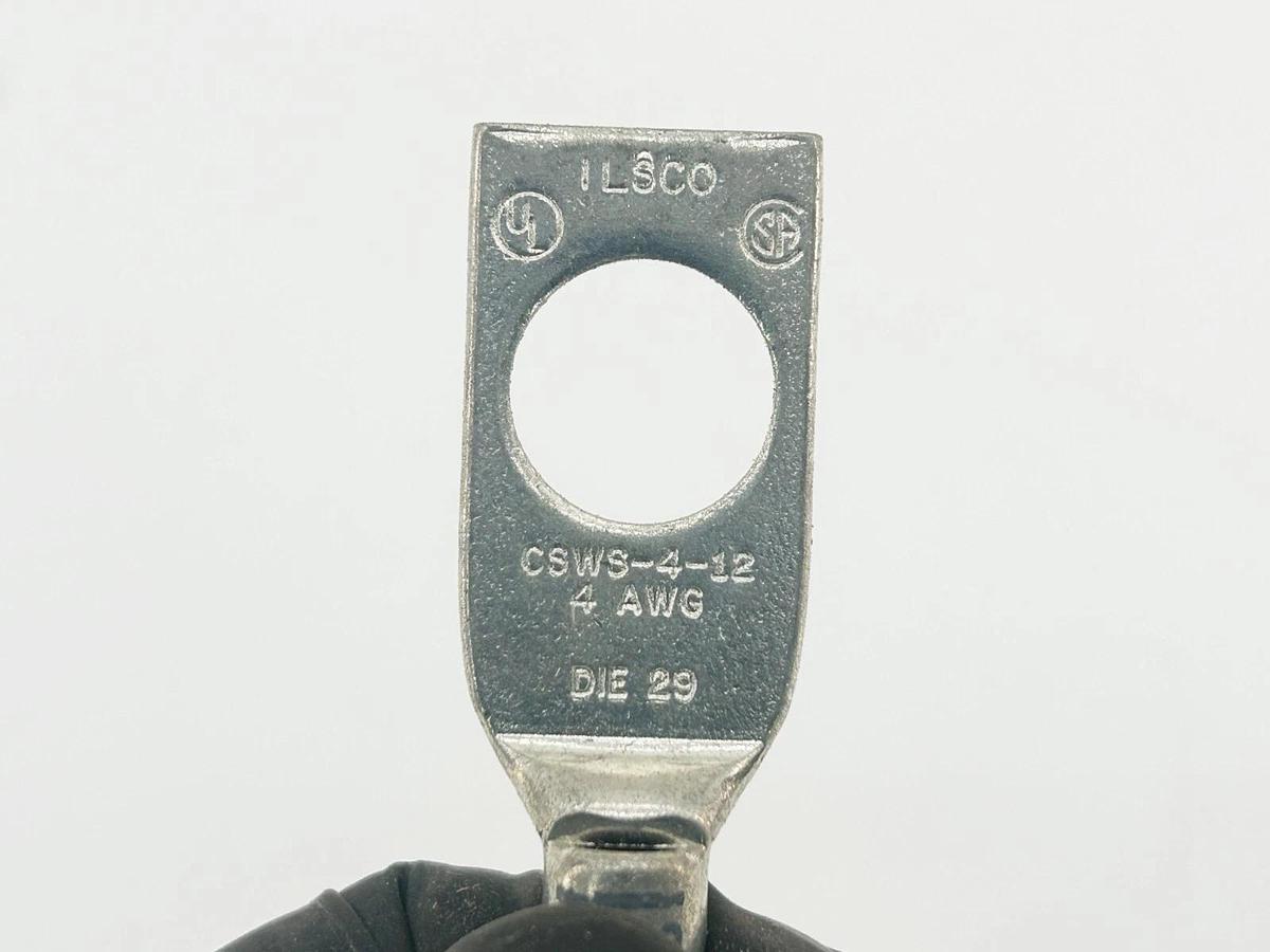 New Lot of 4 Ilsco CSWS-4-12 Copper Compression Lug 4 AWG 9/16