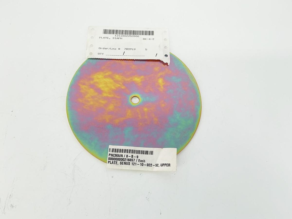 New Senus 121-10-022-52 Upper Pump Plate - No Box