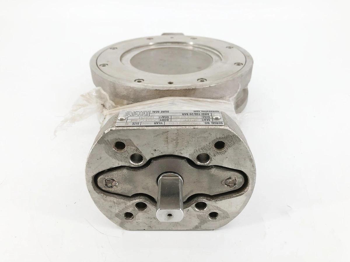 New Sure Seal 6" Stainless Steel Butterfly Valve A351 CF8M RPTFE 17-4PH - No Box