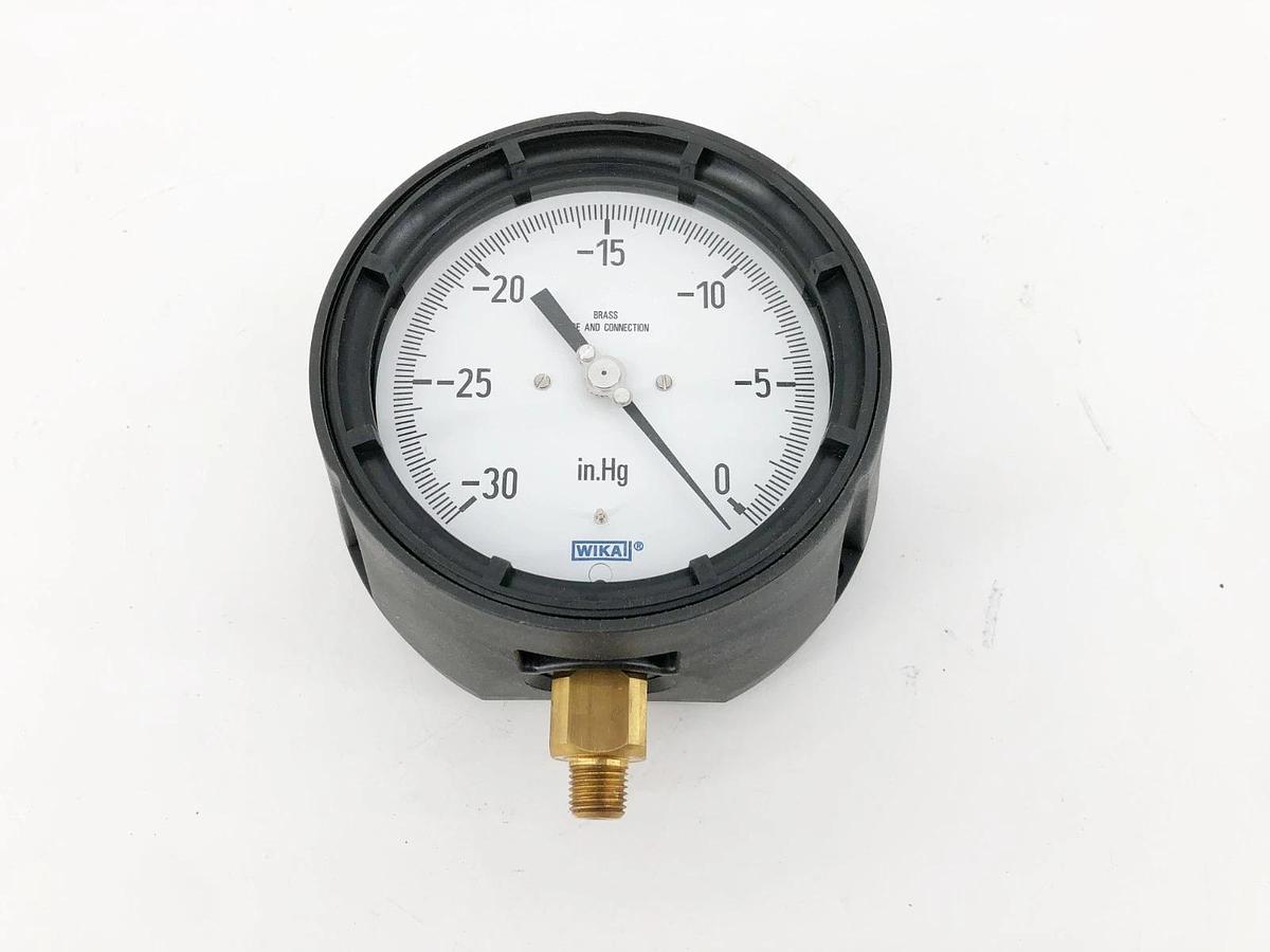 New Wika 9834036 Type 212.34 Process Gauge 4.5" 0-30 Hg 1/4" NPT Lower