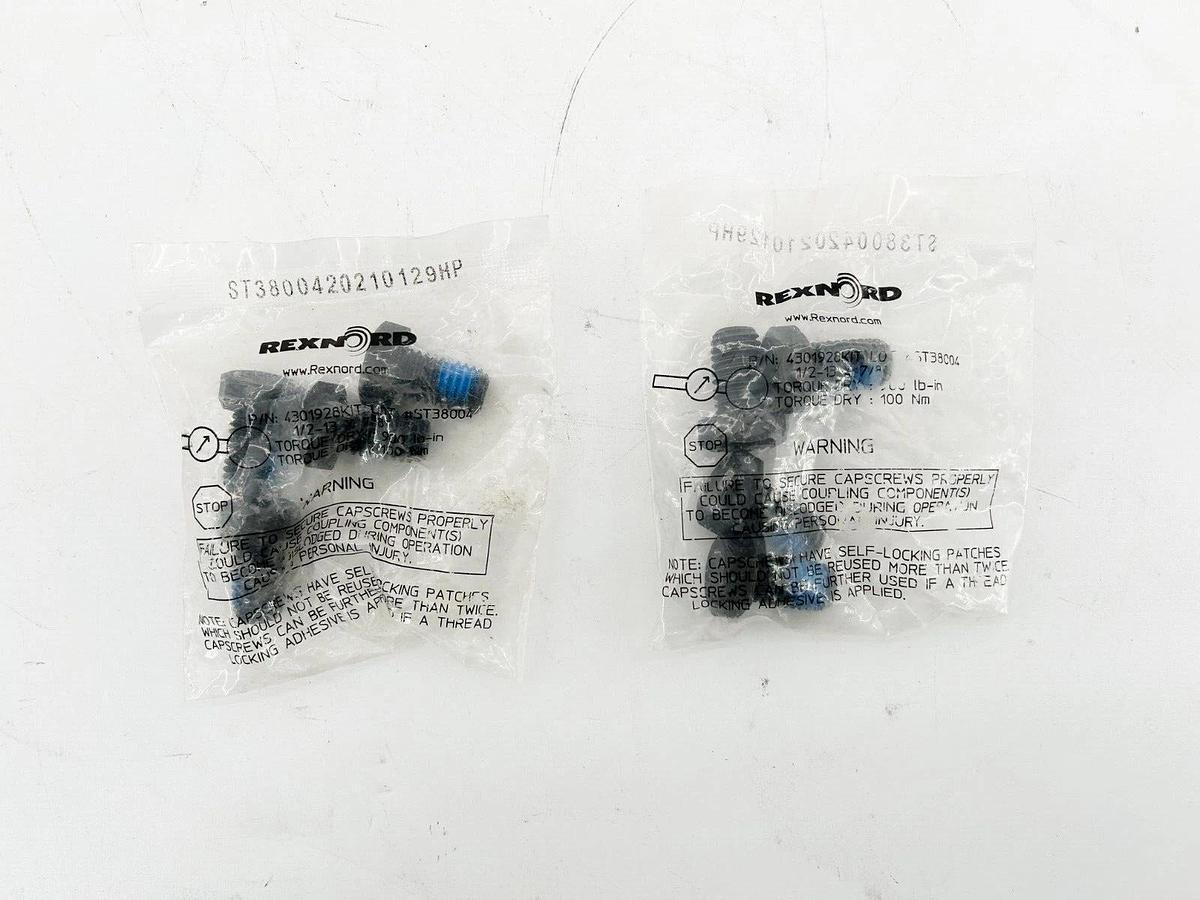 New Lot of 2 Rexnord 4301928KIT Cap Screw 1/2X13x7/8" PK/4