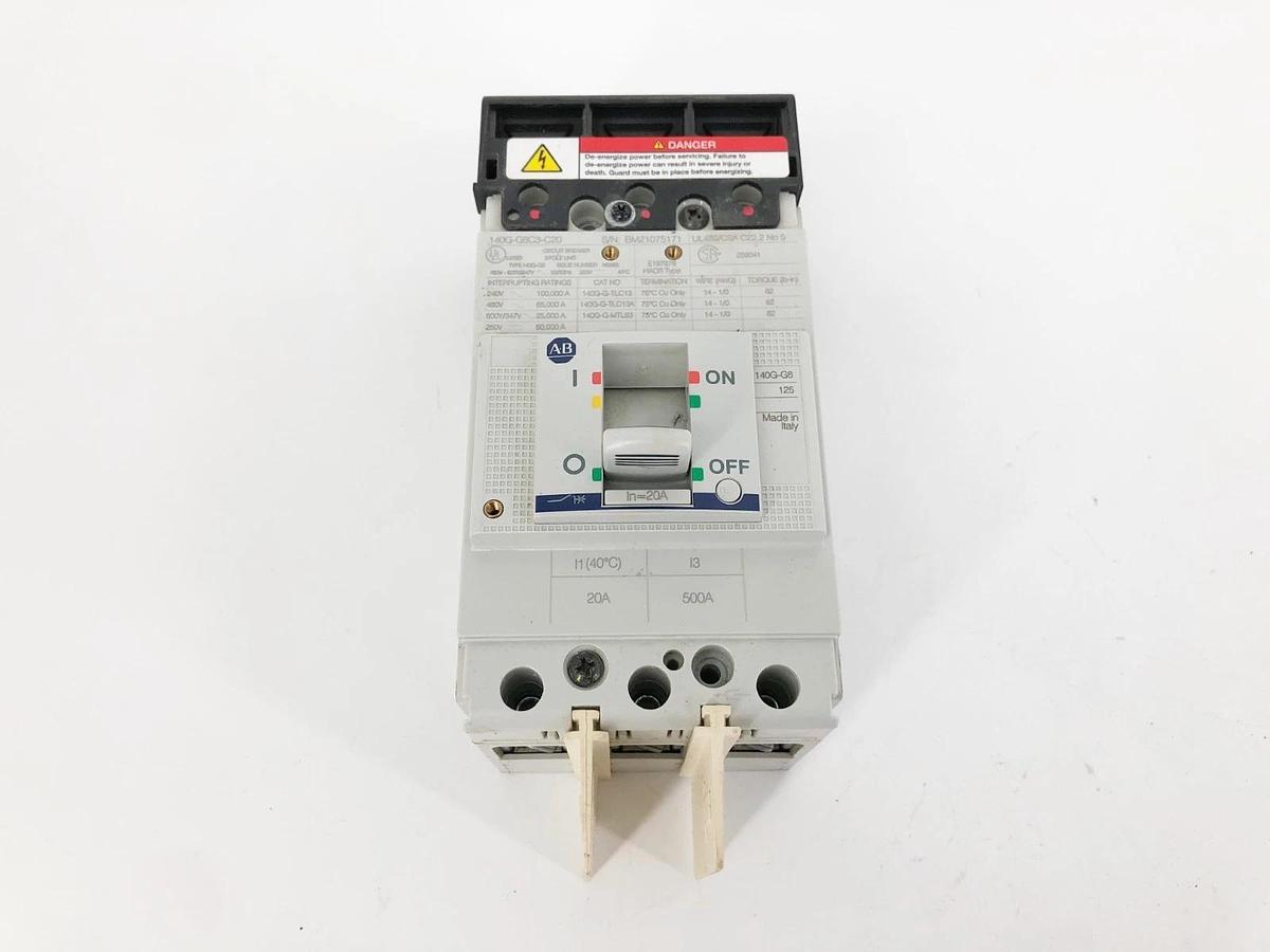 New Allen Bradley 140G-G6C3-C20 Circuit Breaker 20A 3P 480V-600Y/347V - No Box