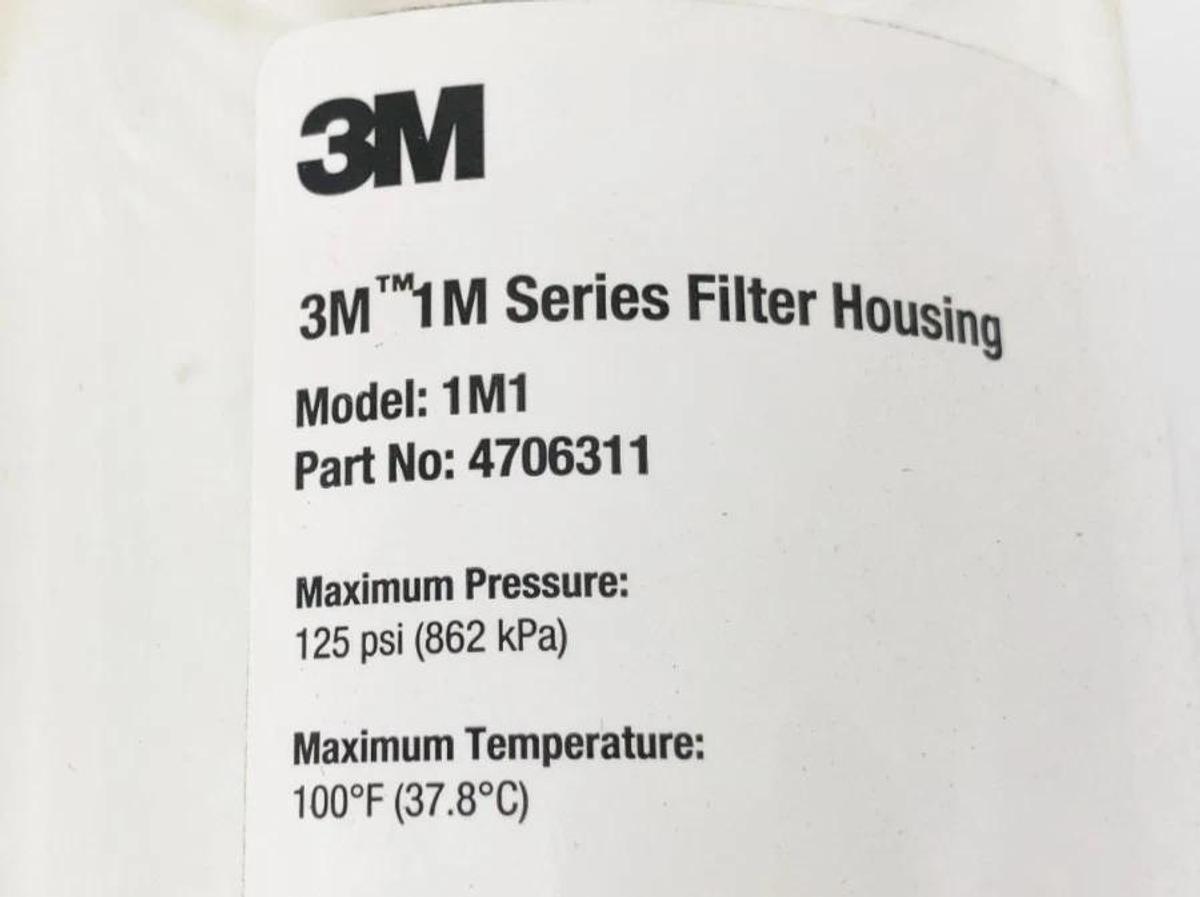 New 3M Model 1M1 Filter Housing 125psi Max 4706311 (Missing Parts) - No Box