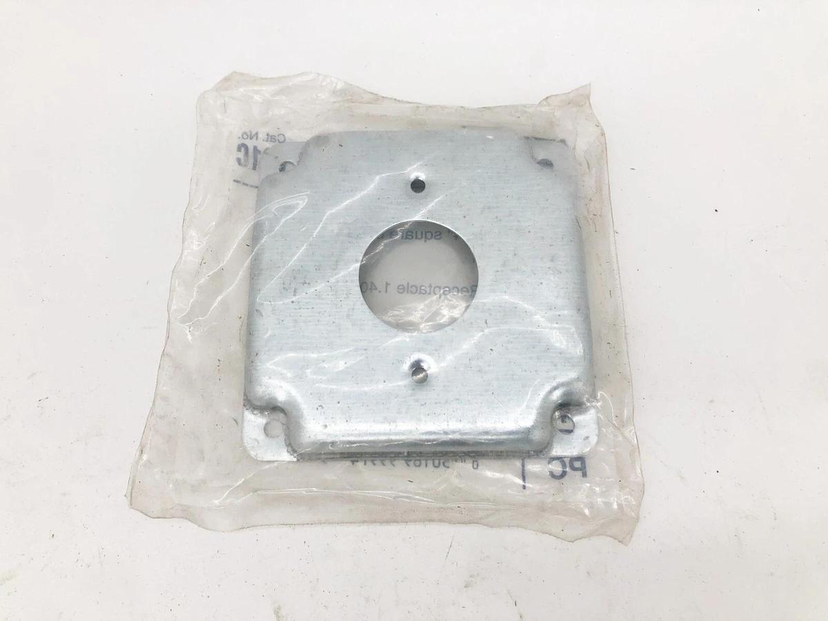 Lot of 3 New Hubell 801C Exposed Work Covers 4" Square 1.406" Dia.