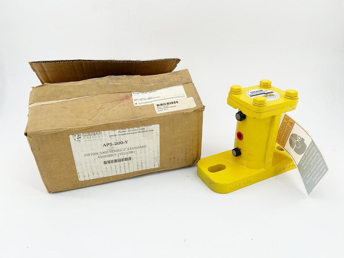New Cougar Vibration AP5-200-Y Impacting Pistion Vibrator 5000 Series Yellow