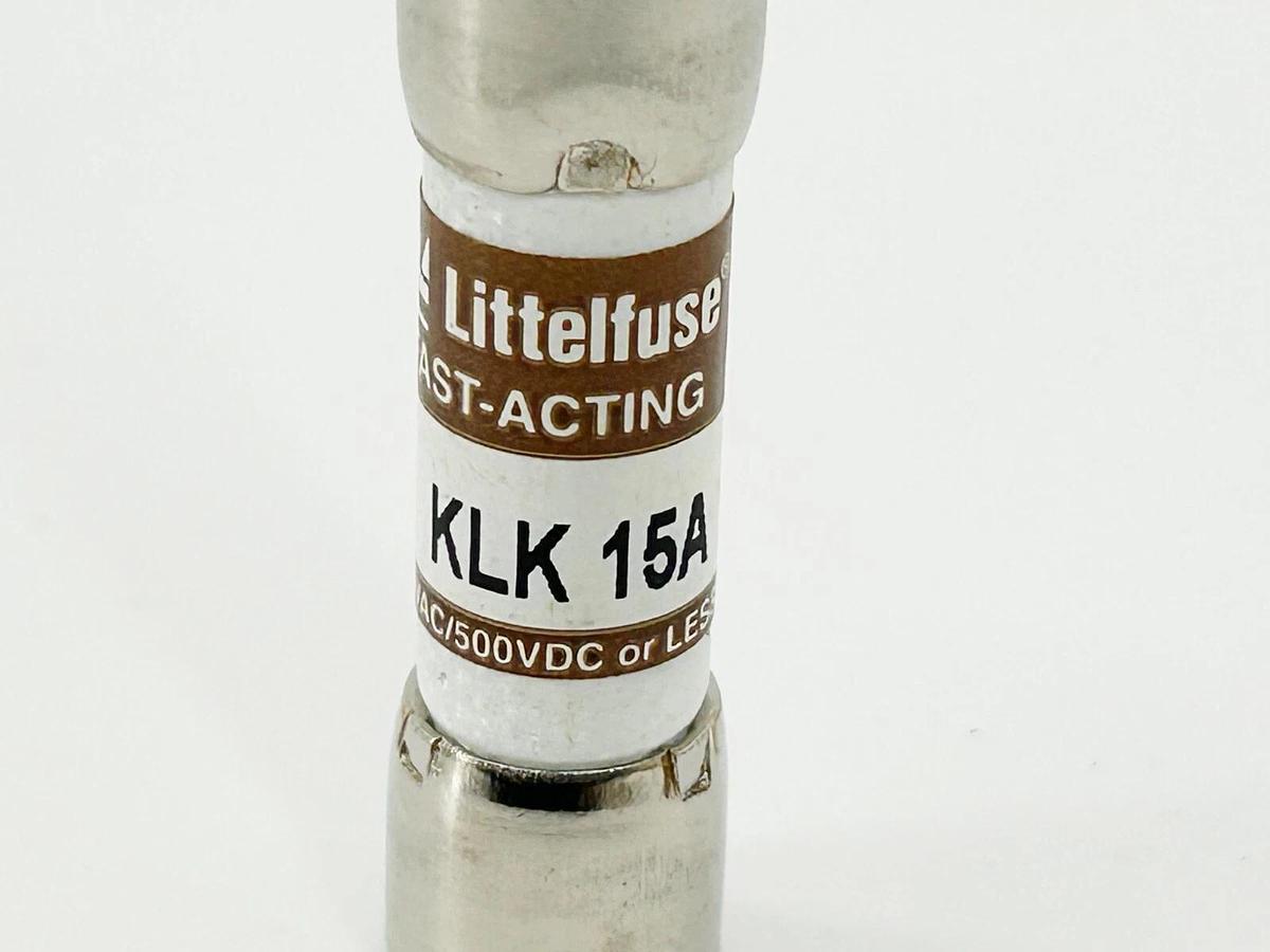 New Box of 10 Littelfuse KLK-15 Fast Acting Fuse 15A 600V