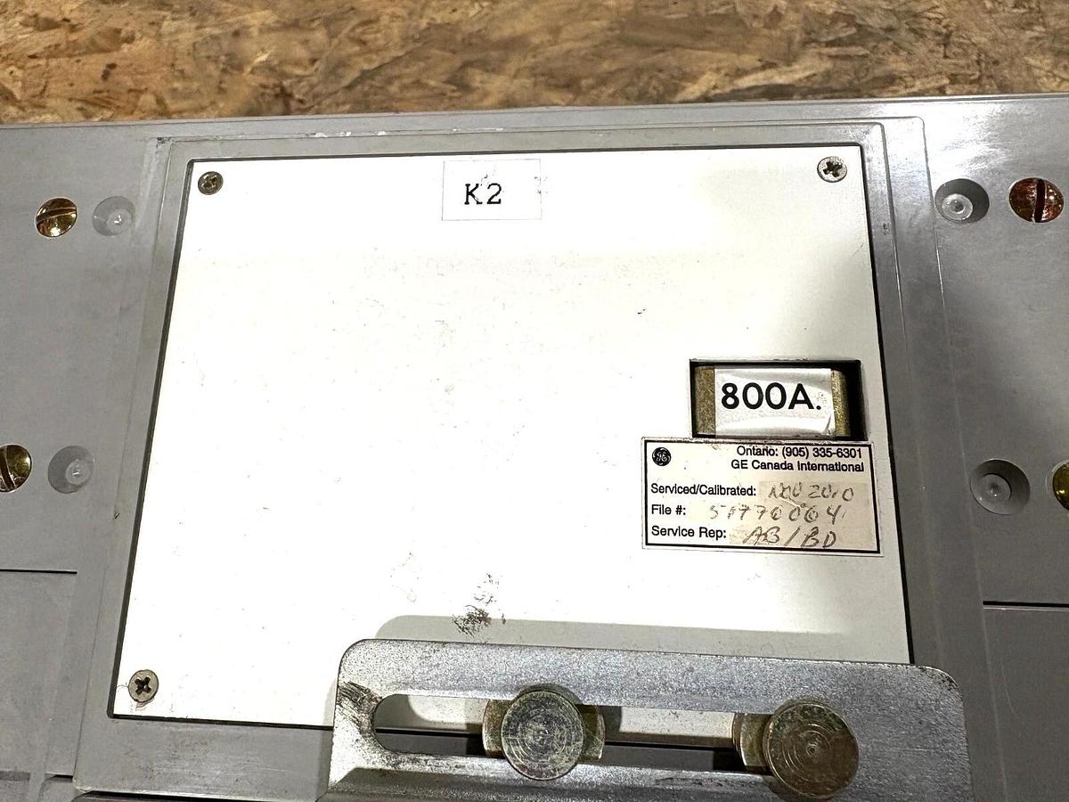 Used GE General Electric TPMMF76B Power Break Circuit Breaker w/ 800A Trip Unit