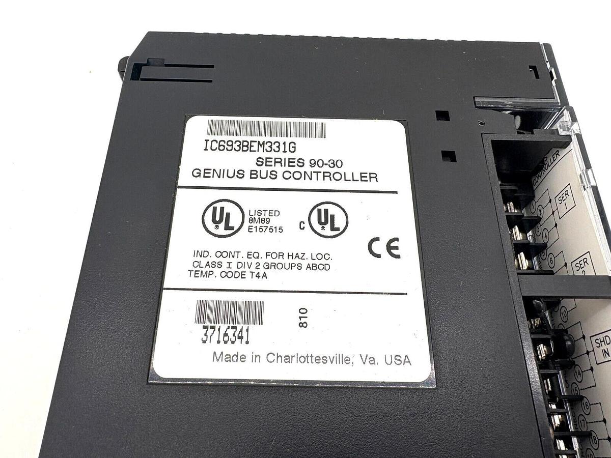 Used General Electric GE Fanuc IC693BEM331G Genius Bus Controller Module Series 90-30