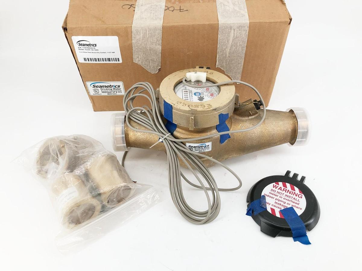 New SeaMetrics MJNR-150-100G Flow Meter 1-1/2" (Minor Cosmetic Damage)