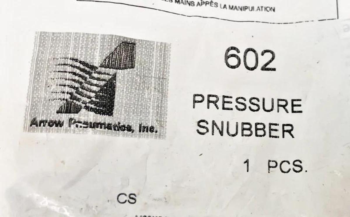 Lot of 2 New Arrow Pneumatics 602 Pressure Snubbers 3/4" Hex/ Flats