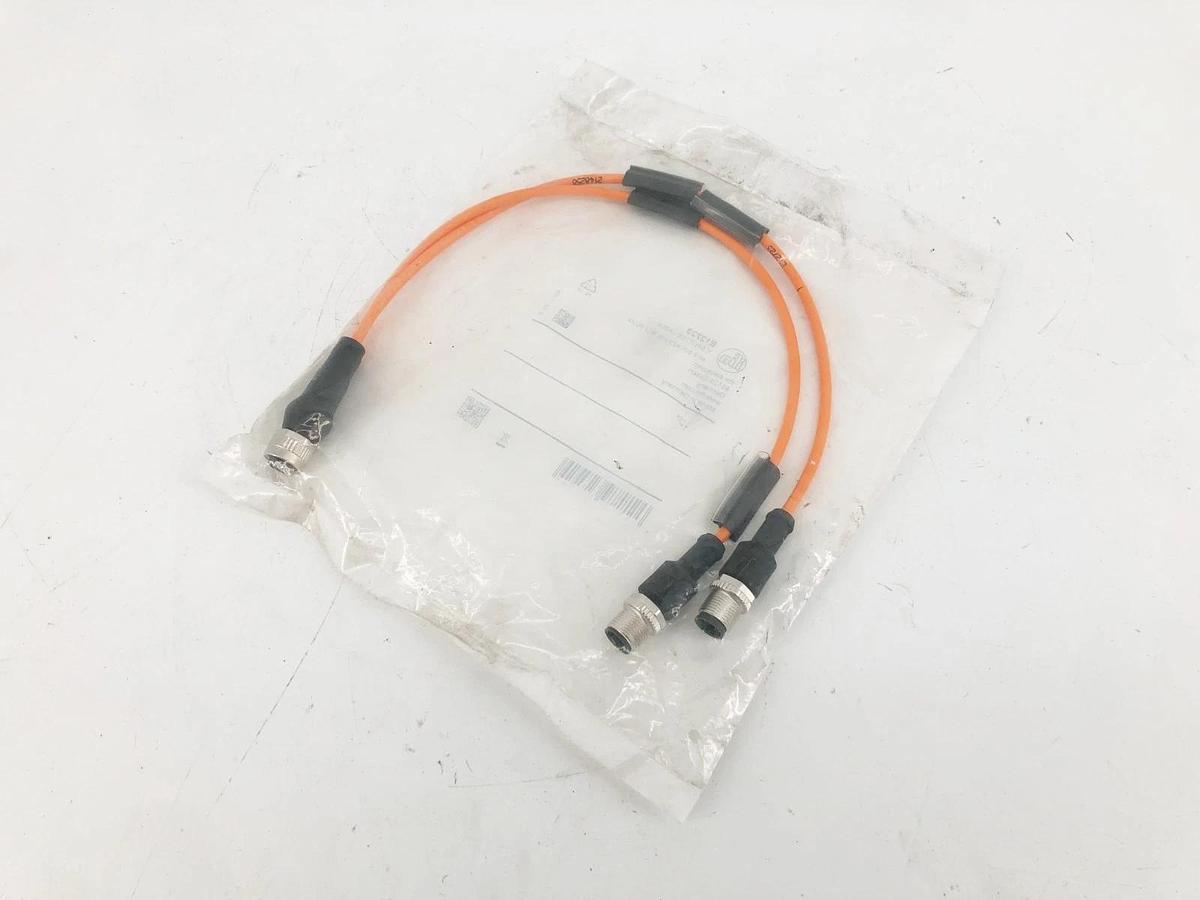 New IFM E12723 Y-Splitter Cable M12 Socket / 2x M12 Plugs