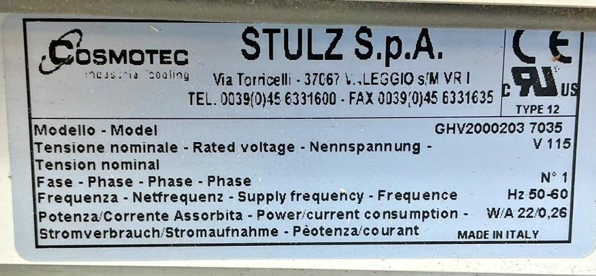 Used Cosmotec GHV2000203-7035 Filter Fan 22W 0.26A 115VAC 50/60HZ