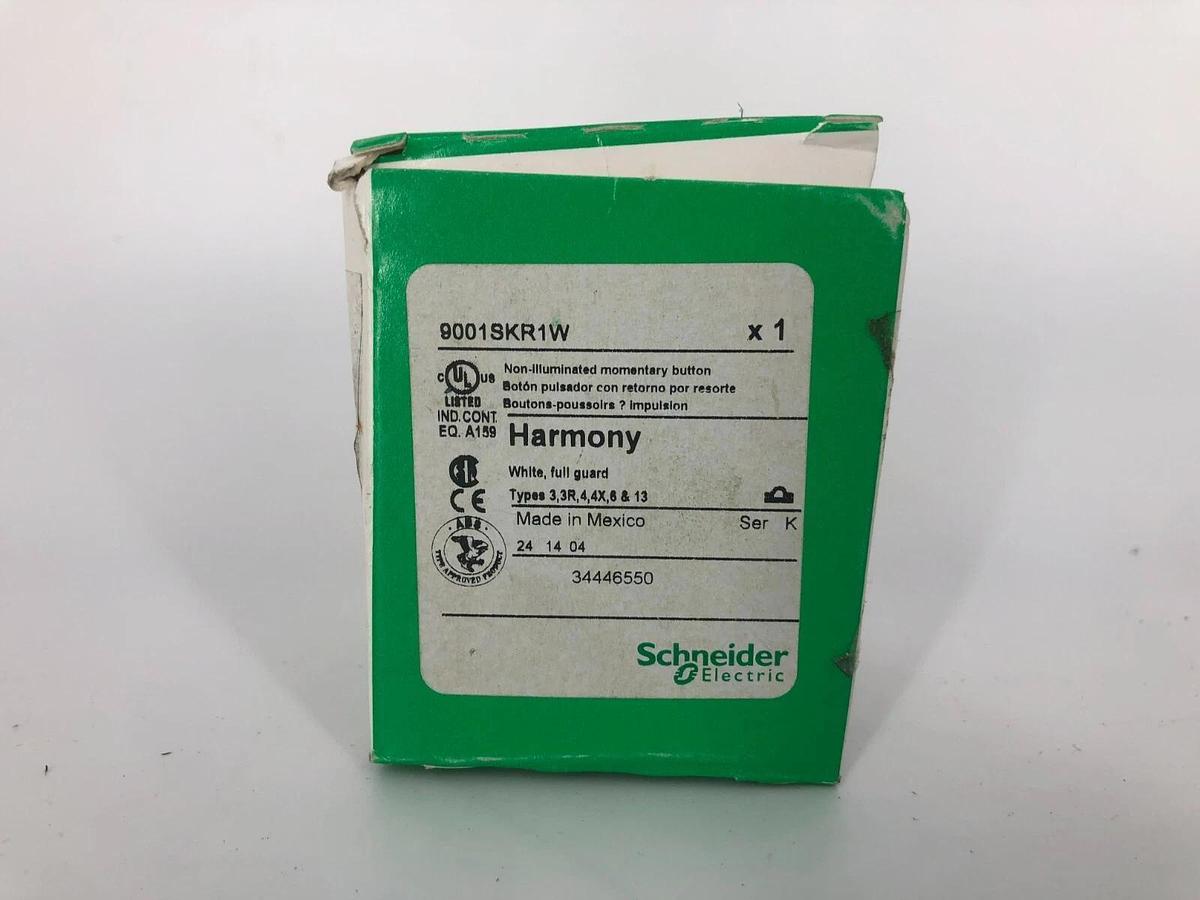 Used Schneider Electric 9001SKR1W Pushbutton Operator White New Surplus