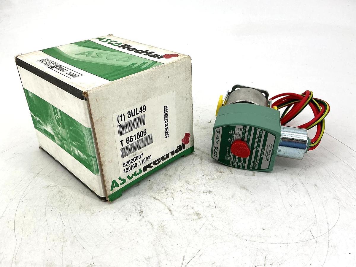 New ASCO 8262G007 110/120V Solenoid Valve 2-Way 1/4" Pipe 6.1W 50/60HZ 3UL49
