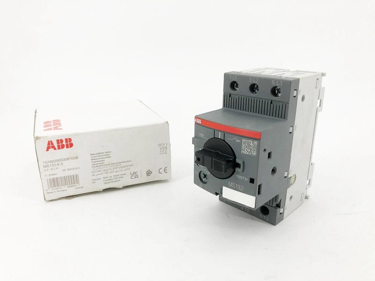 New ABB MS132-6.3 Manual Motor Starter 4-6.3A 690V 1SAM350000R1009