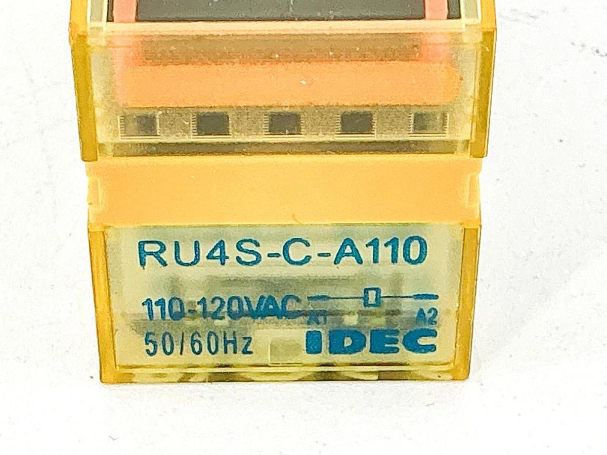 New Lot of 2 IDEC RU4S-C-A110 Relay 110-120Vac 1/10HP - No Box