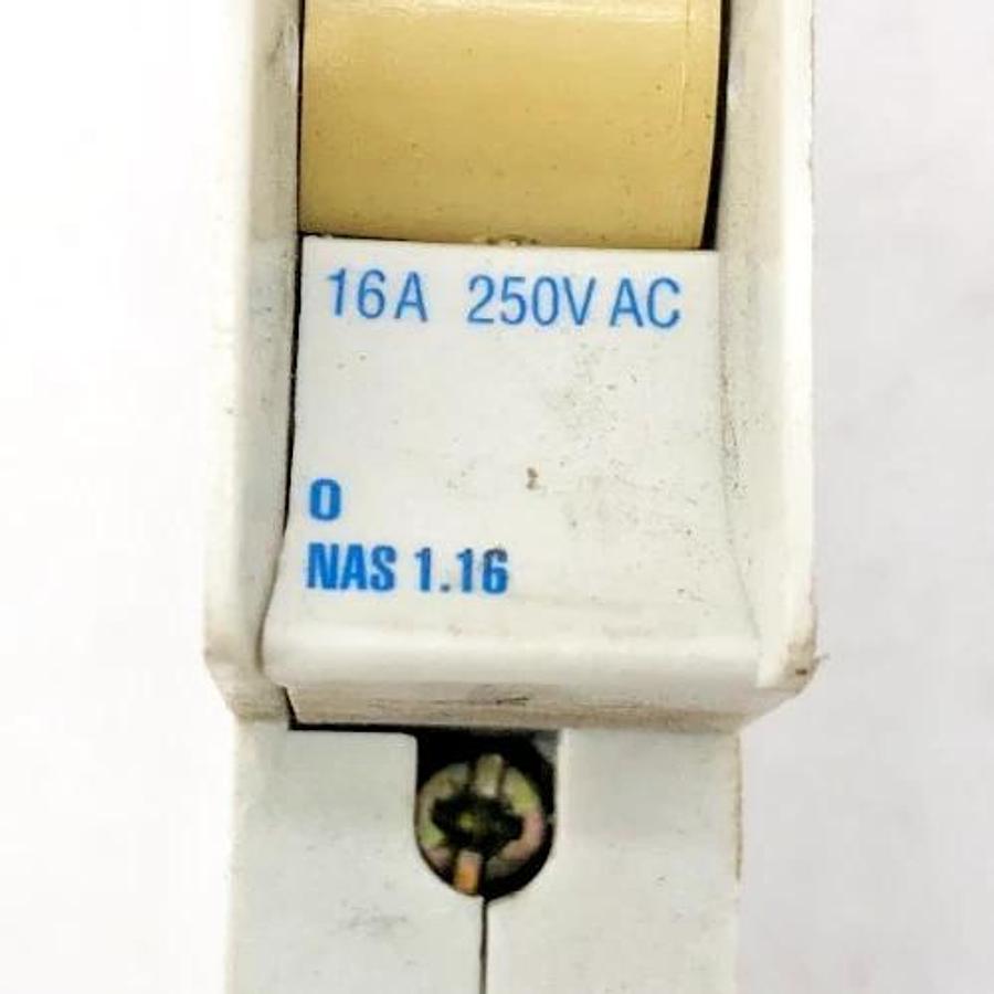 Used Lot of 3 Schupa NAS 1.16 Circuit Breakers 16A 250VAC 1 Pole