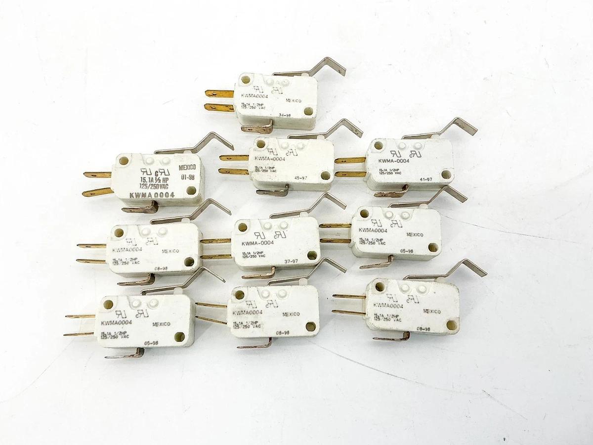 New Lot of 10 Cherry KWMA0004 Micro Switch 15.1A 1/2HP 125/250V 01-98 - No Box