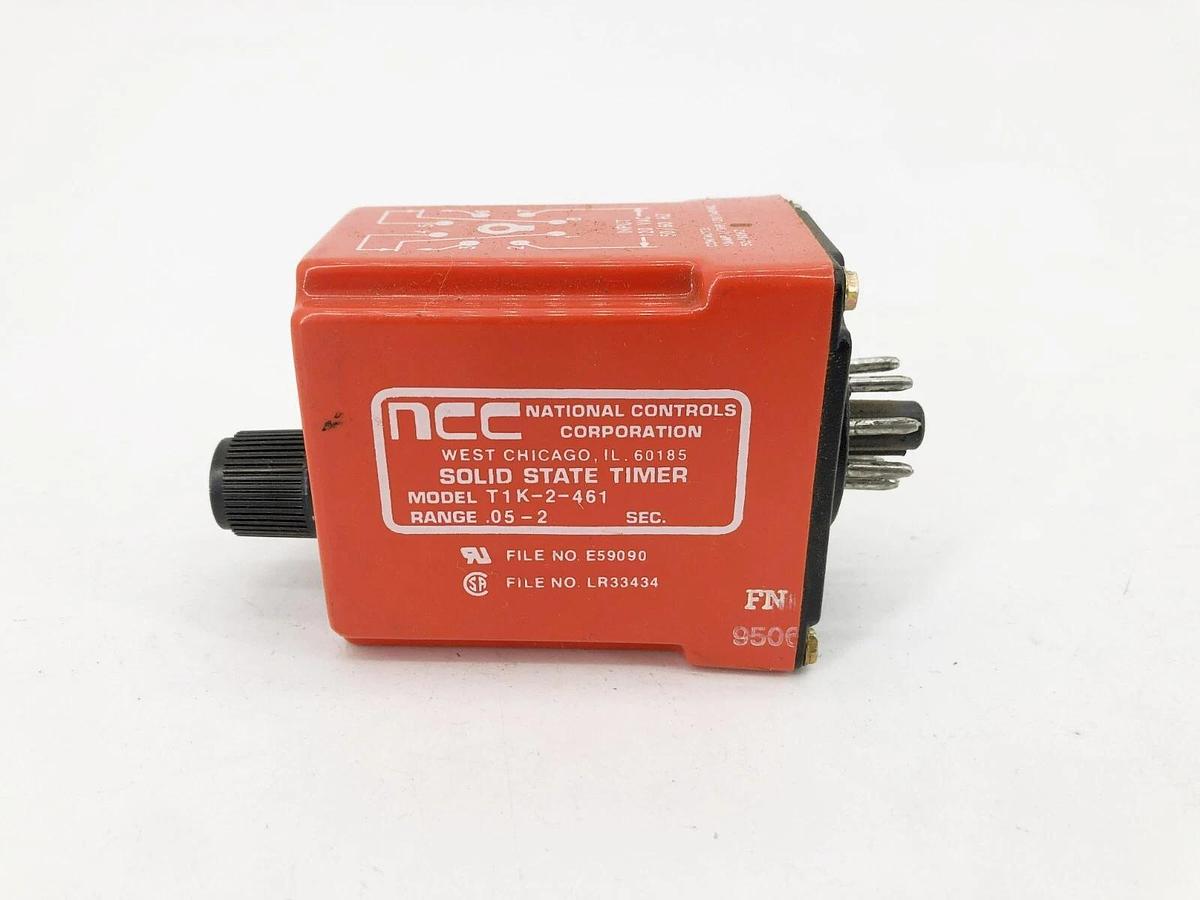 Used NCC T1K-2-461 Solid State Timer Relay 0.5-2s 120VAC 50/60Hz