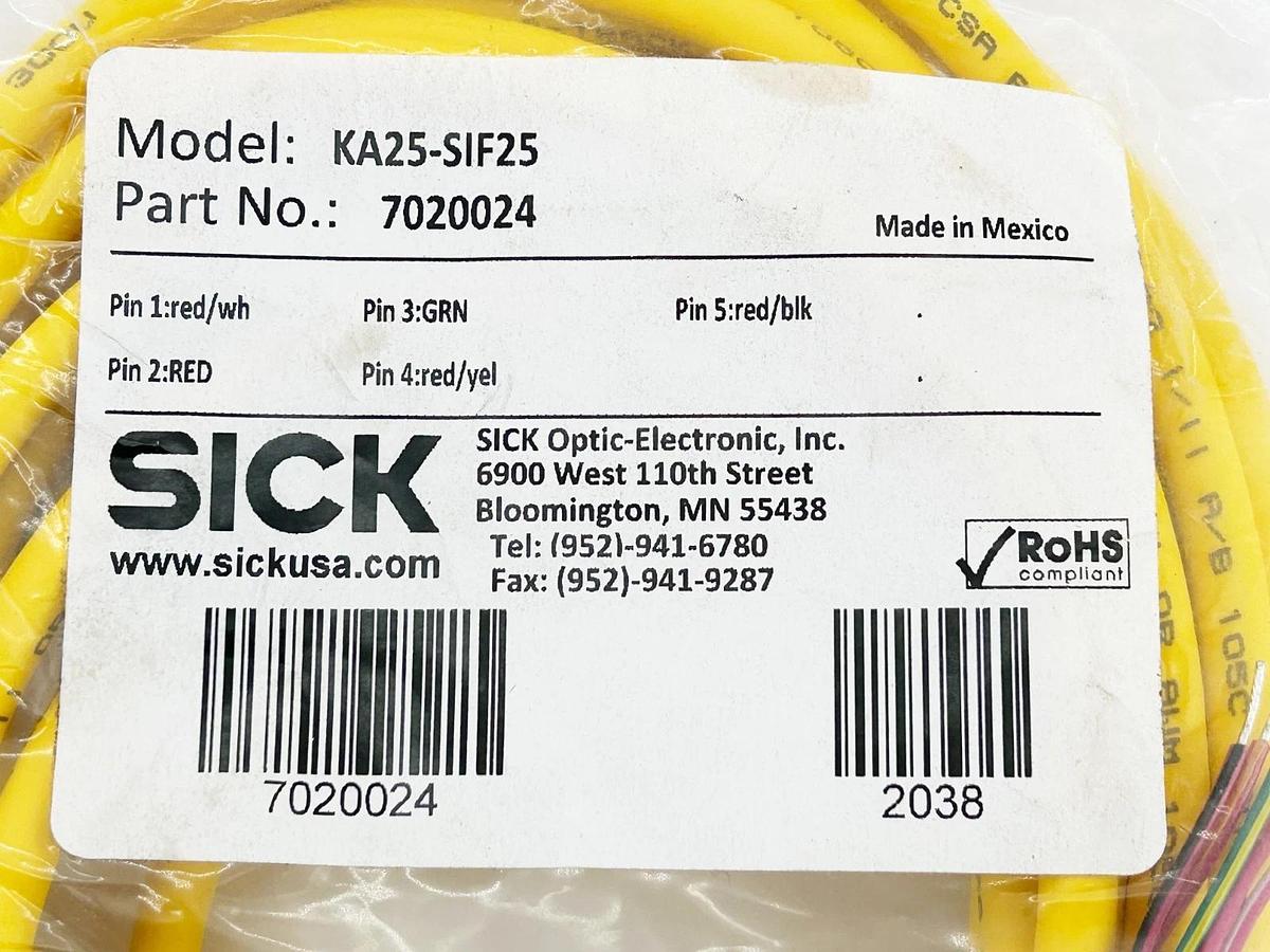 New Sick KA25-SIF25 Micro Cordset Female 5Pin Straight 5M 7020024