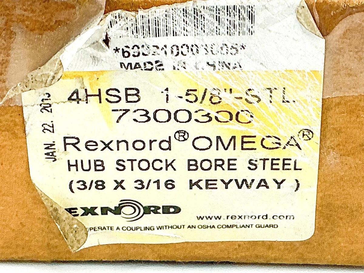New Rexnord Omega 7300300 Hub Stock Bore 3/8X3/16 Keyway 4HSB 1-4/8"-STL