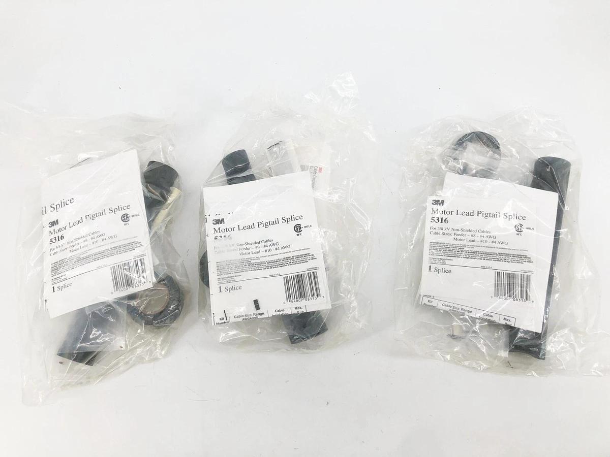 Box of 3 New 3M 5316 Motor Lead Pigtail Splice Kit