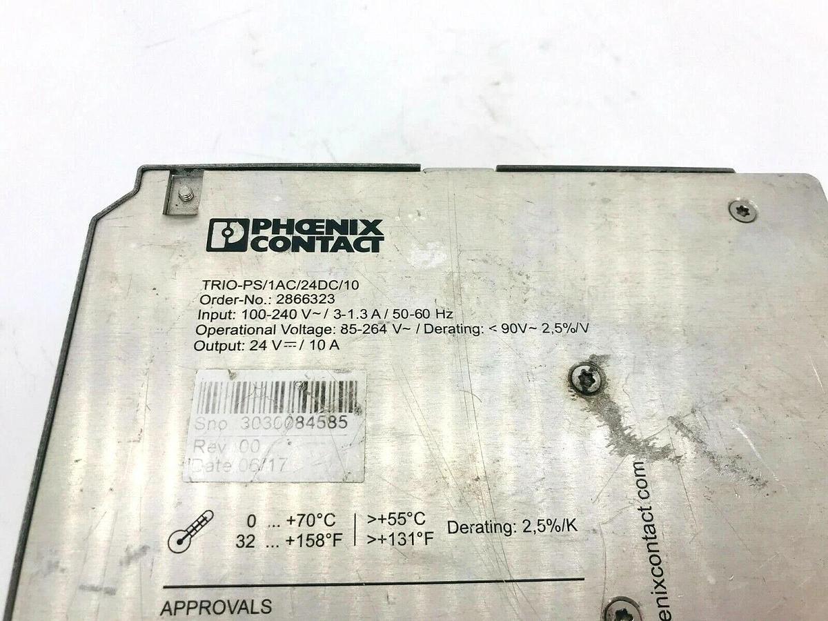 Used Phoenix Contact Trio-PS/1AC/24DC/10 Primary-Switched Power Supply