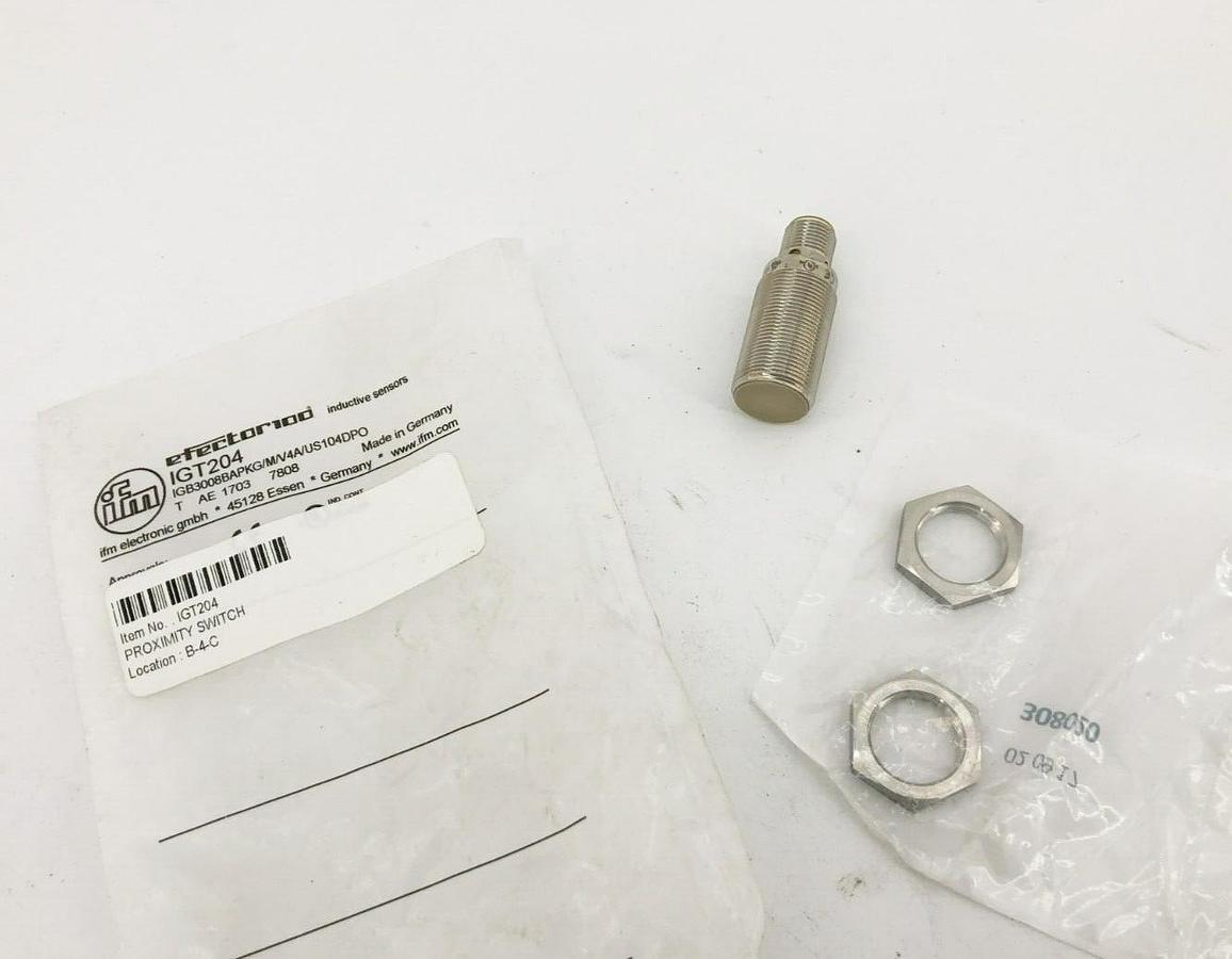 New IFM IGT204 Proximity Sensor 8mm Range PNP NC