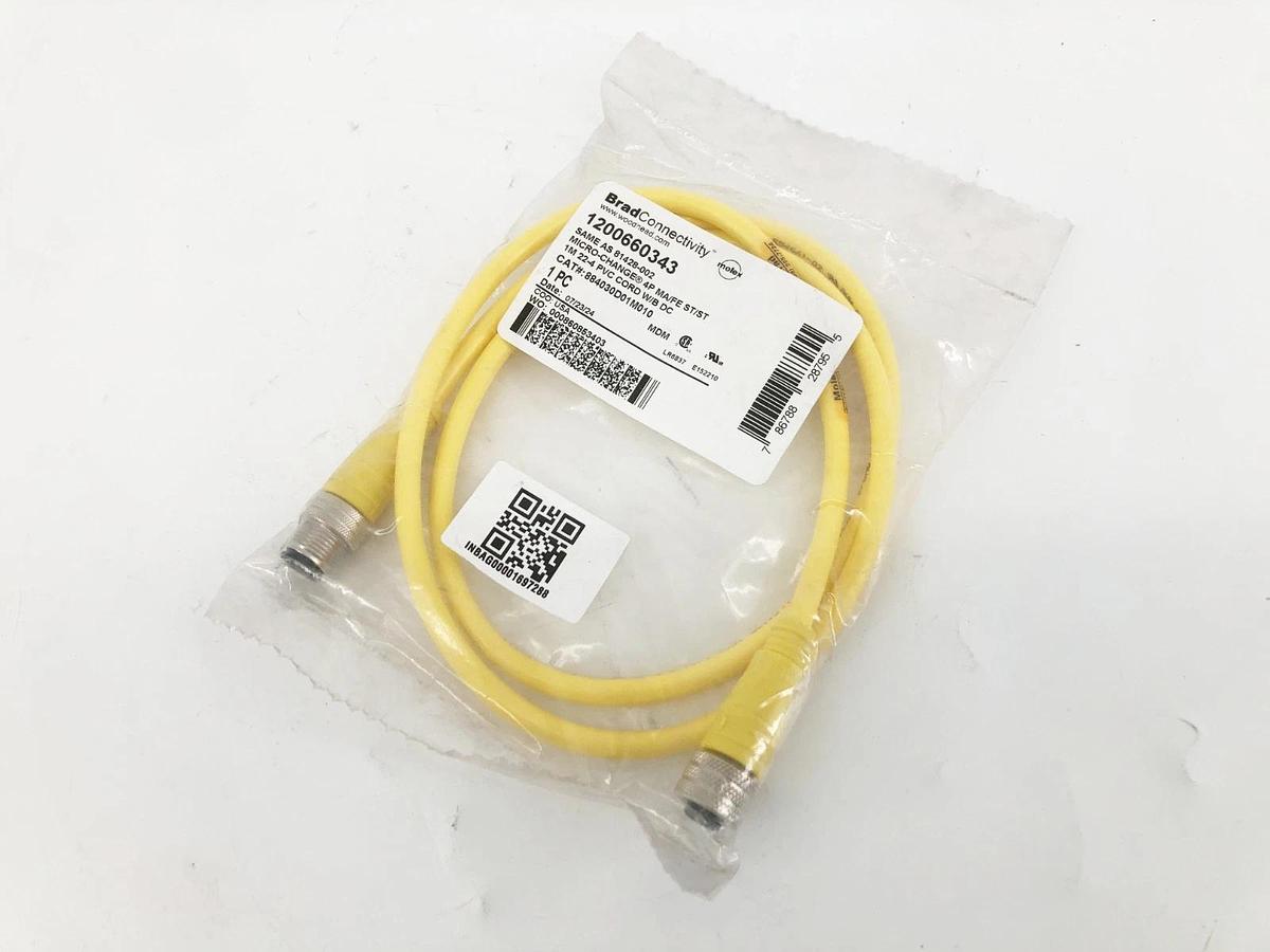 New Brad Connectivity 1200660343 Cable 4P MA/FE ST/ST 1m 884030D01M010