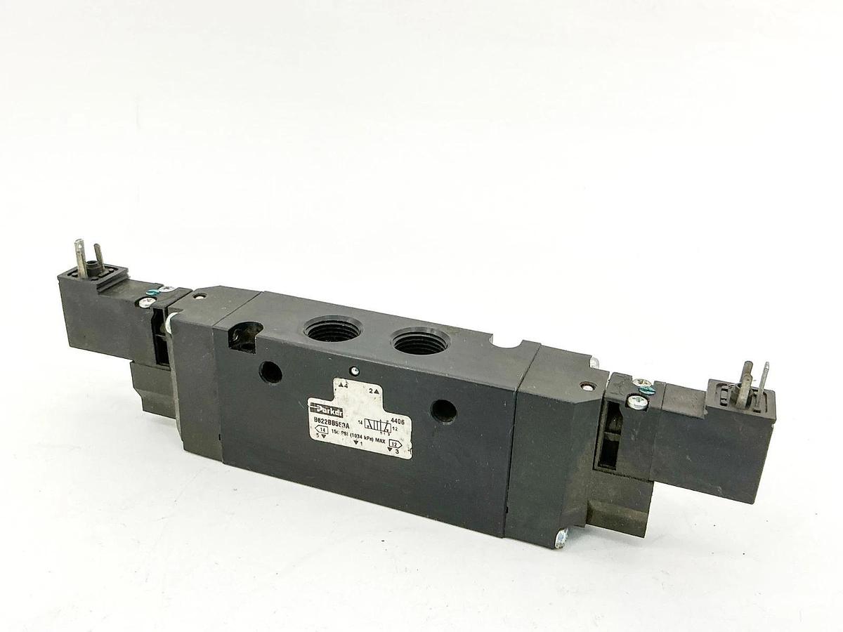 Used Parker B622BB553A Solenoid Valve 150PSI 1034kPa 115/120V 1.6VA