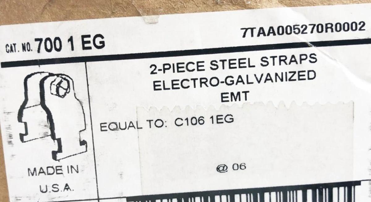 Lot of 26 New Thomas & Betts 700-1-EG Electro-Galvanized Steel Straps - No Box