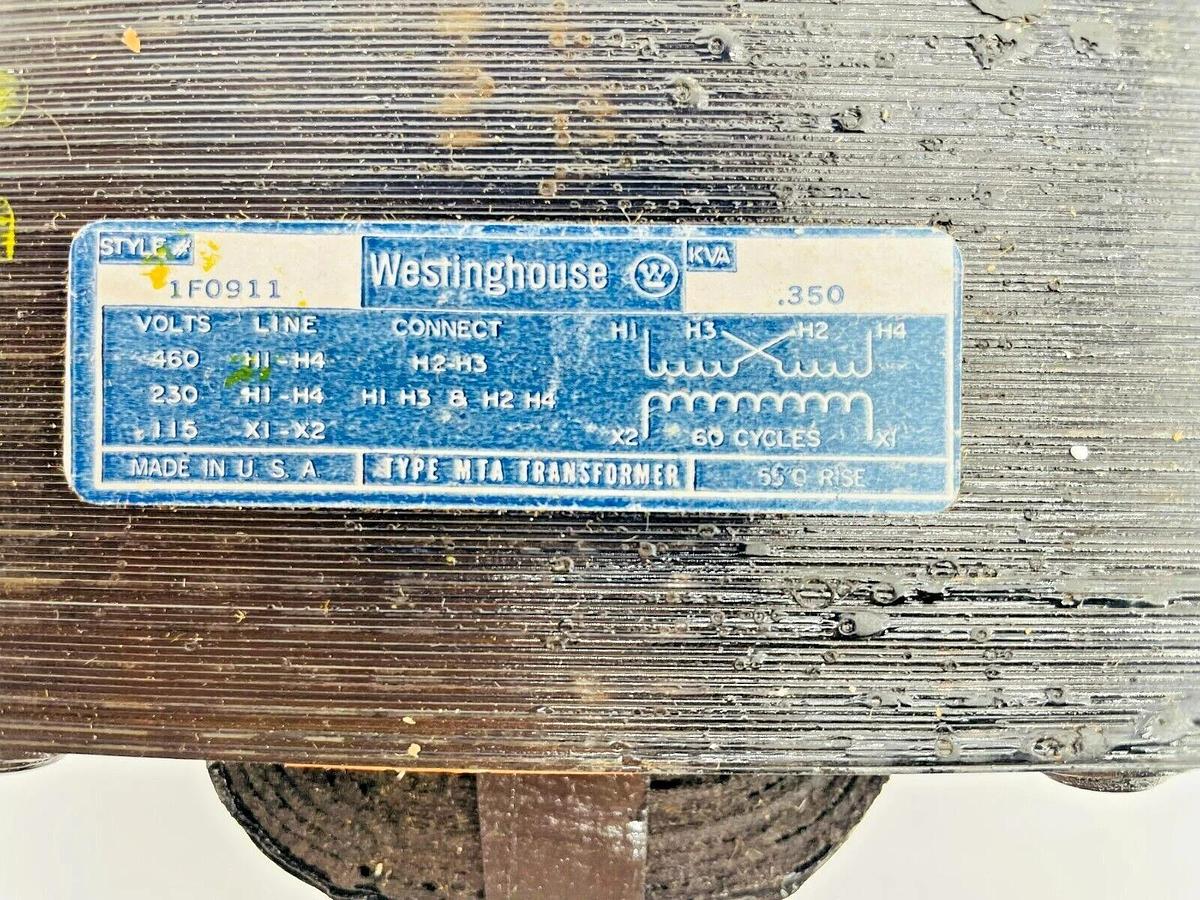 Used Westinghouse 1F0911 Type MTA Transformer New Surplus