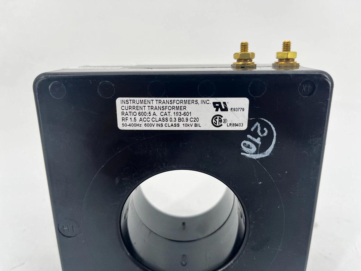 New Instrument Transformers 193-601 Current Transformer 600:5A Ratio 600V