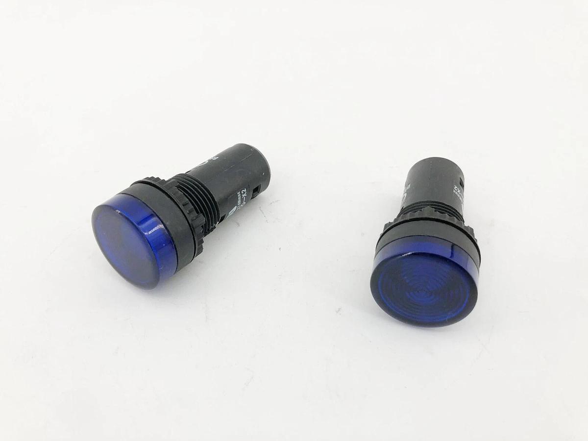 Lot of 2 New Baco Controls S20SA/SB Blue Indicator Lights 120V - No Box