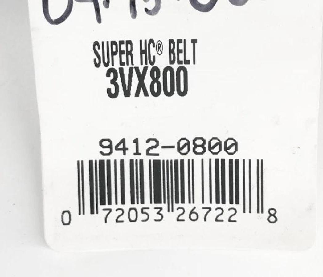 Lot of 2 New Gates 3VX800 Super HC Cogged V-Belts 9412-0800 - No Box