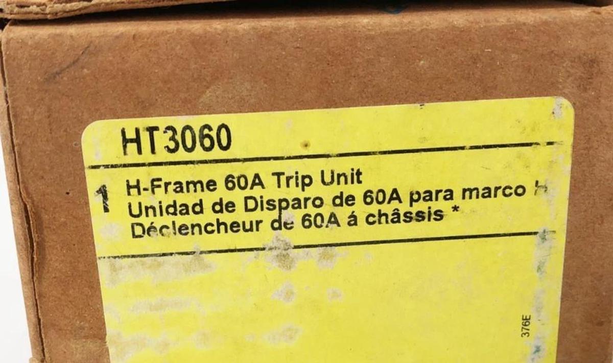 New Square D HT3060 H-Frame Trip Unit 60A 600V 3P