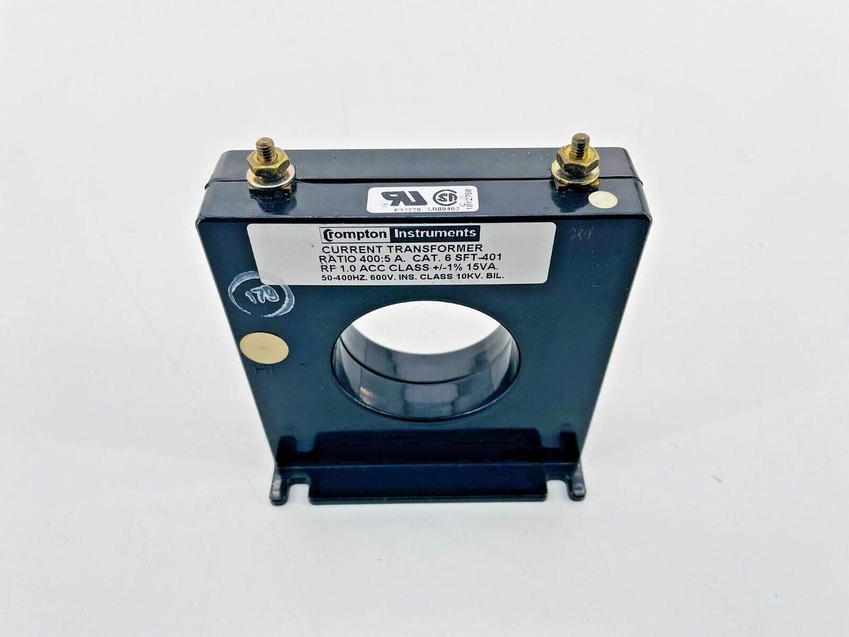 New Crompton Instruments 6 SFT-401 Current Transformer 400:5 A RF 1.0 +/-1% 15VA