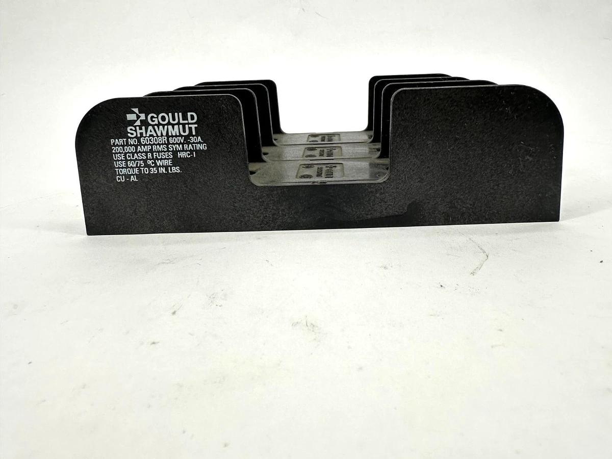 Lot of 2 New Gould Shawmut 60308R Fuse Block 3P 600V 30A - No Box
